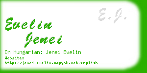 evelin jenei business card